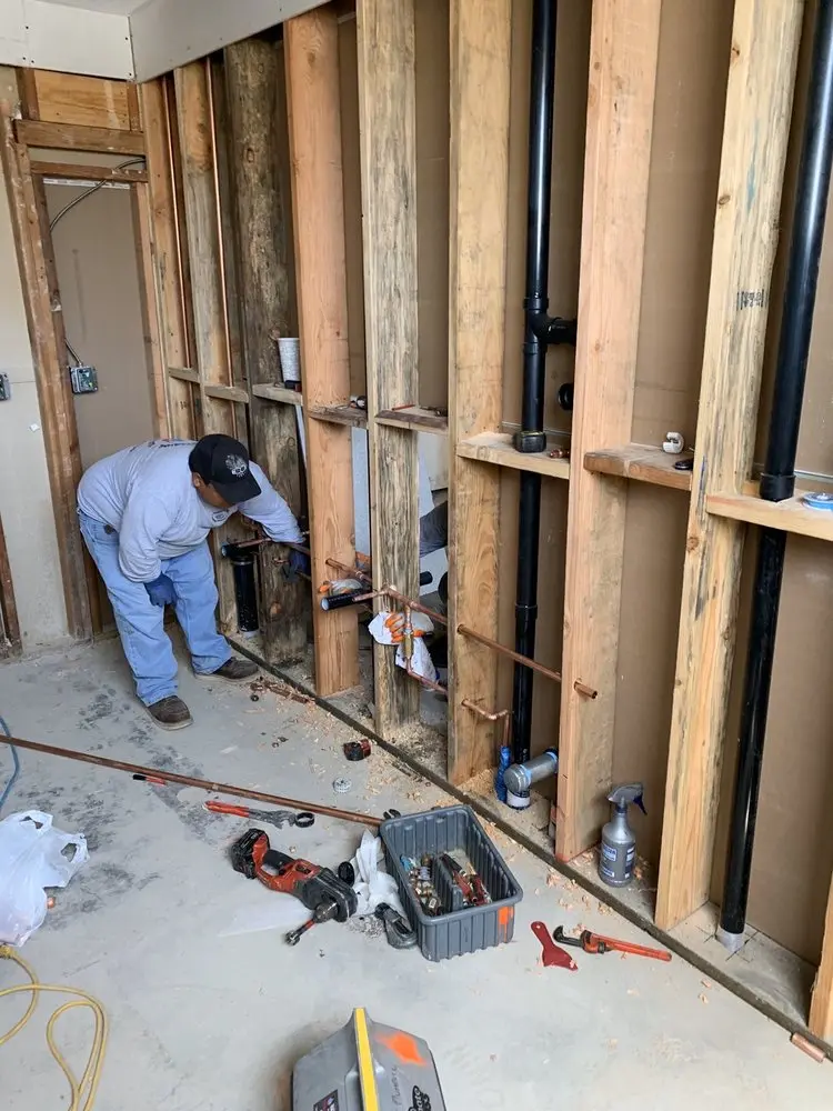 Commercial rough-in plumbing for Gas Line Repair in Indianola